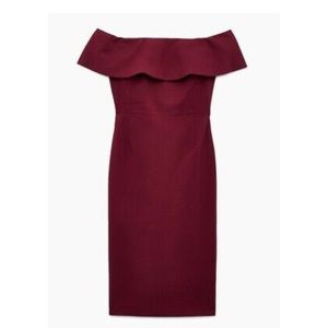 BABATON RUSLAN DRESS BURGUNDY